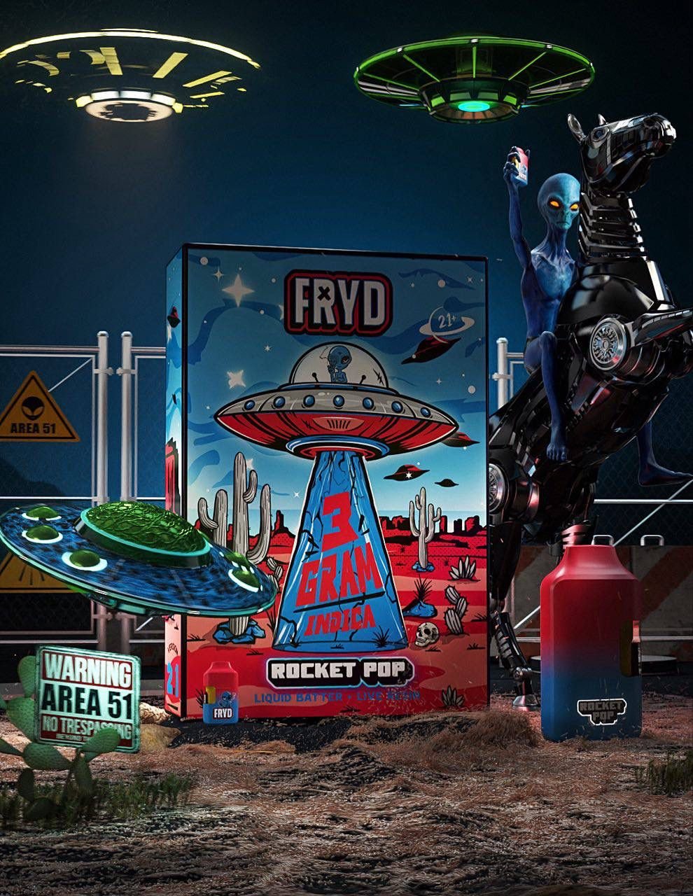 Rocket Pop Fryd 3g - FRYD CARTS